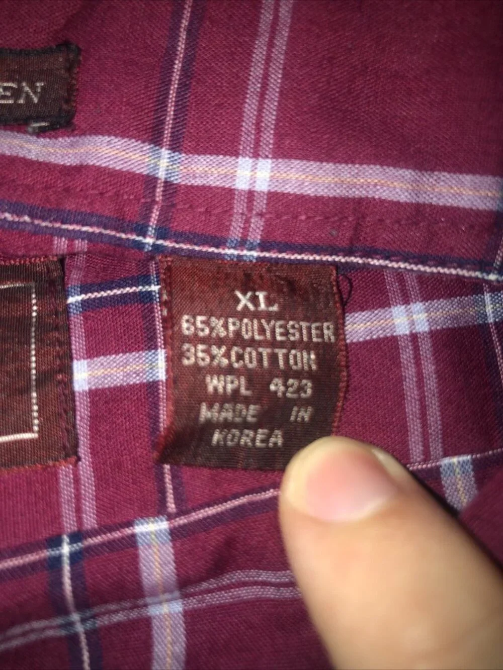 Levi's Button Up Shirt Mens XL Red Standard Fit Plaid Pockets Cotton Polyester -
